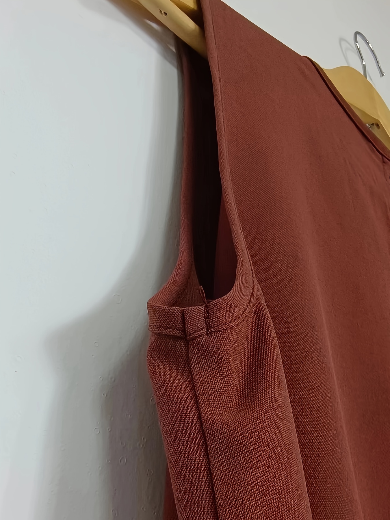 Kissonic Tuta Donna Aperta Sul Retro Senza Maniche - Gamba Larga Marrone X-Small