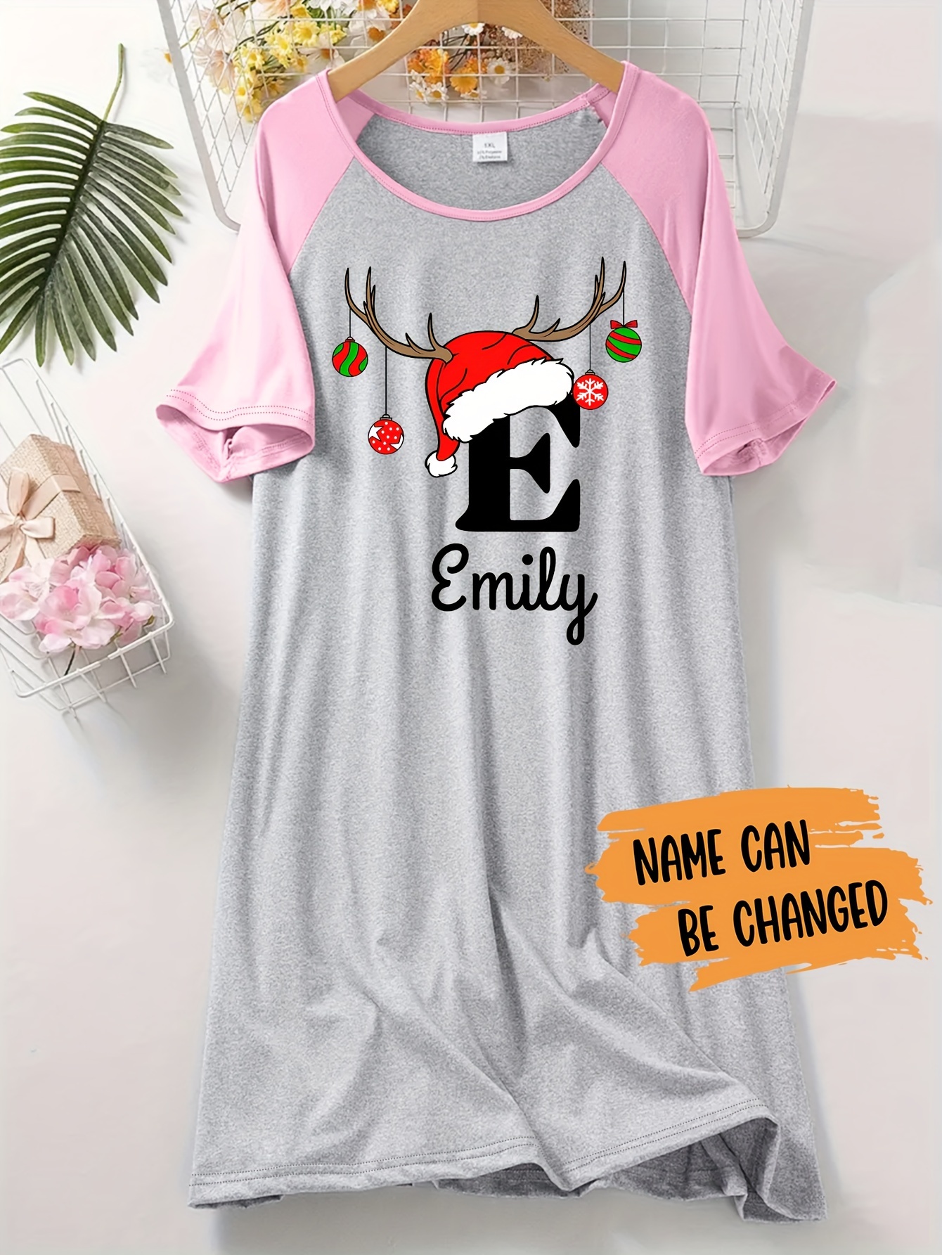 customized text plus size casual sleep dress women's Temu Ireland