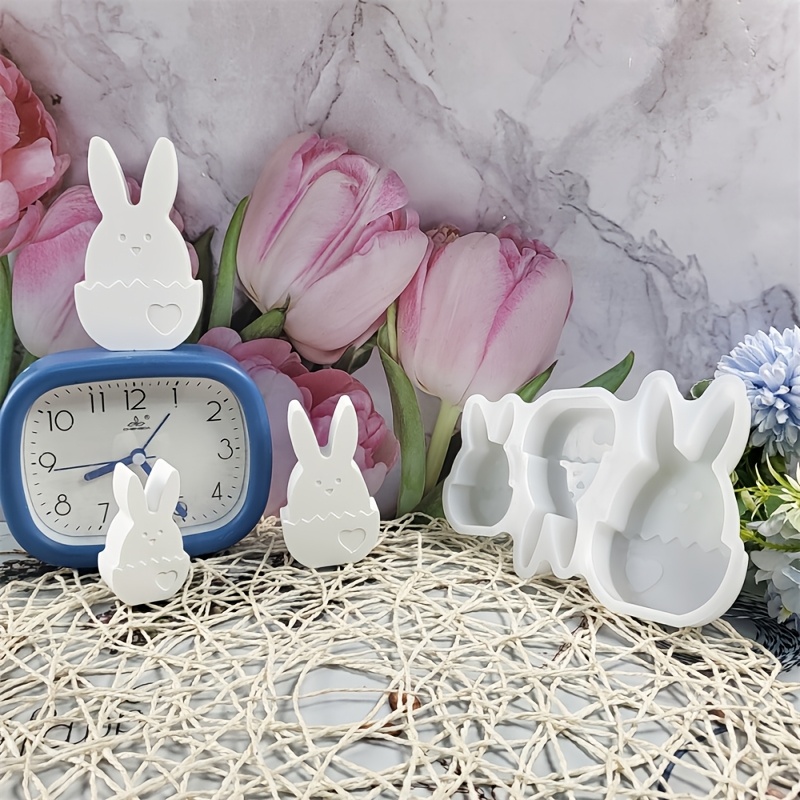 

3d Bunny Silicone Mold For Diy Candles, Plaster Ornaments & Epoxy Resin Crafts - High-quality Home Decor Casting Tool