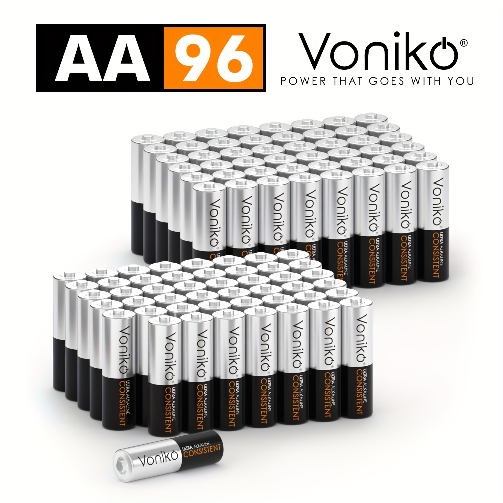TEMU Aa Batteries Pack - 1.5v Leakproof Long- Cells, 10-year , Compatible For Cameras, Remotes,, Gaming Consoles, Flashlights, Smoke Detectors & ( )