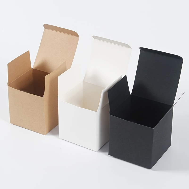 

20/50pcs Small Gift Boxes, Square Boxes, Small White Boxes, Small Black Boxes, Packaging, Neutral Blank Boxes, Christmas Gift Packaging Boxes, Small Party Gift Storage