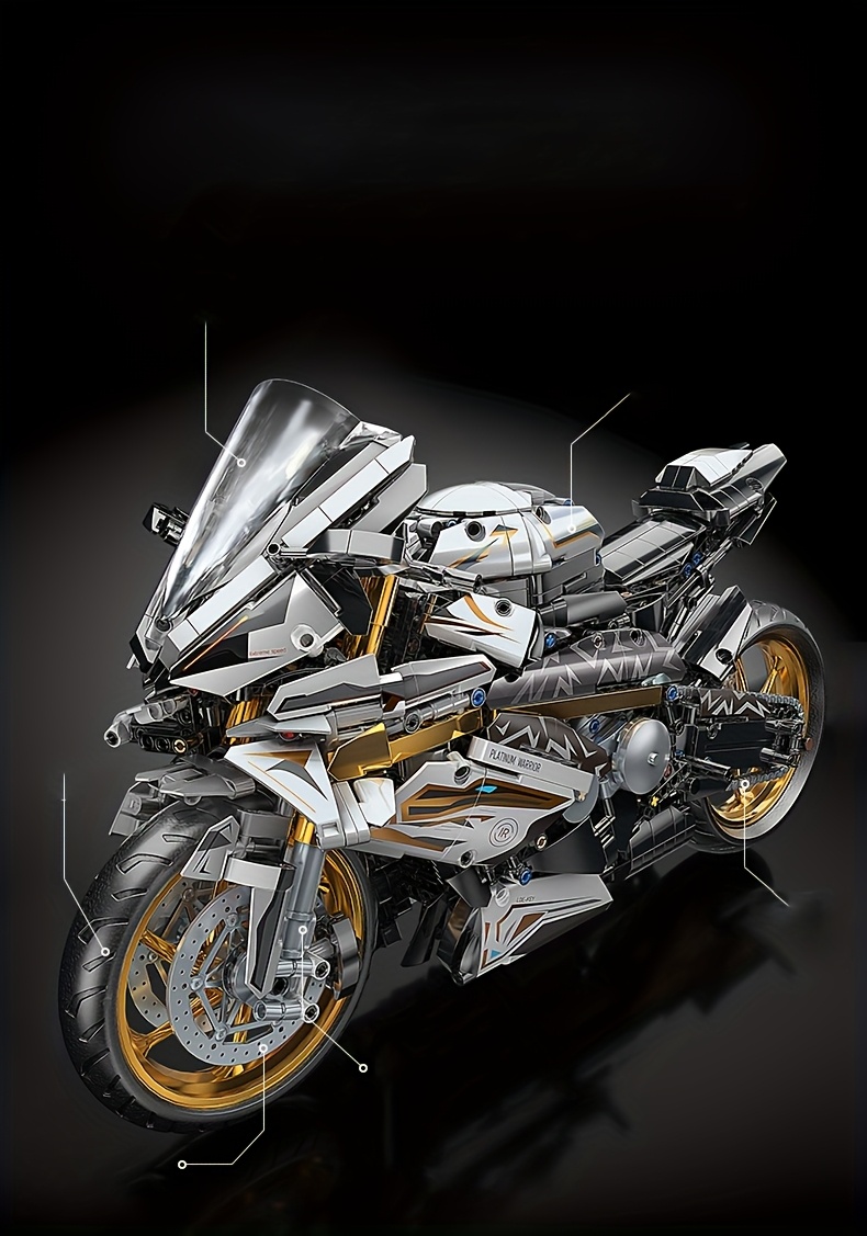 2000 pcs platinum motorcycle building blocks model easy assembly durable abs plastic mixed colors perfect gift for birthdays christmas halloween thanksgiving new year party favors motorcycle accessories best for christmas   thanksgiving Product details 1