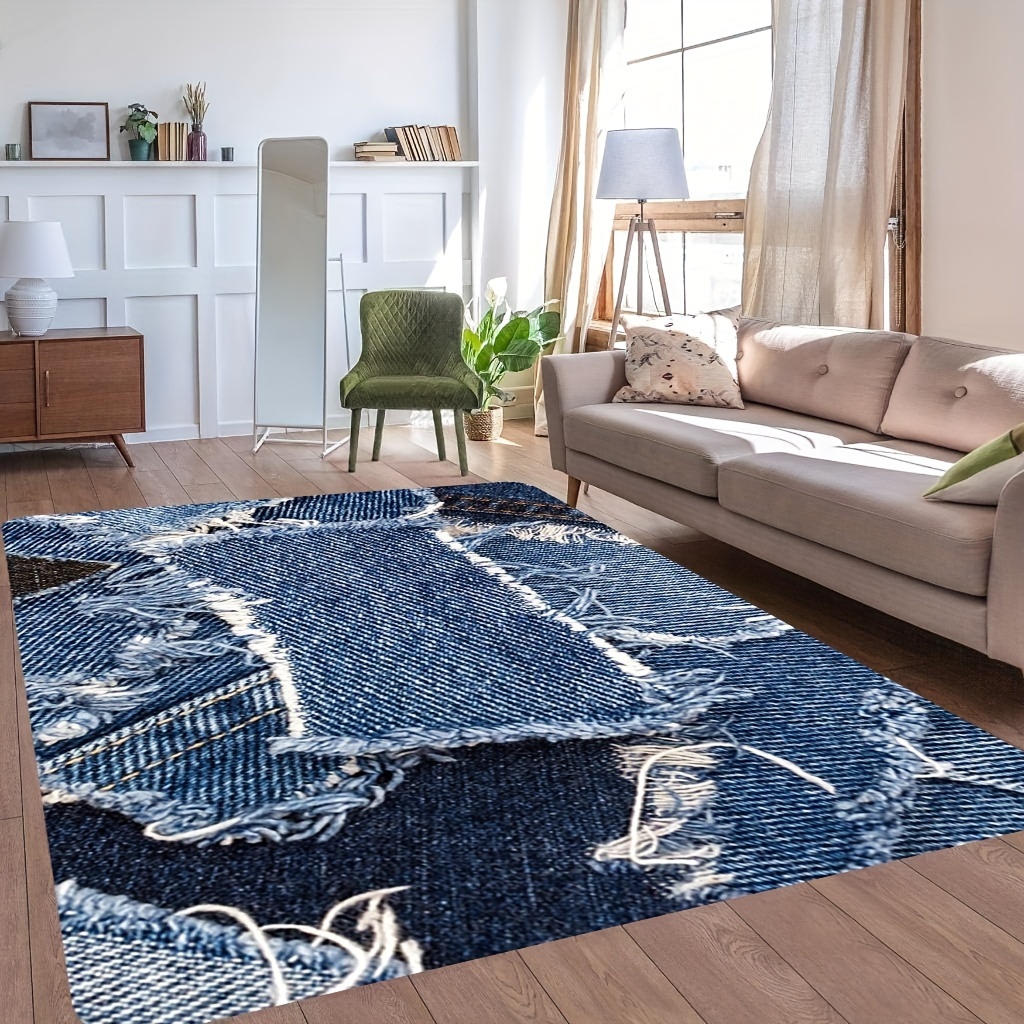 

1pc Pattern Area Rug - , , , Rectangular, Polyester, 1cm , For , , Dorm Decor,