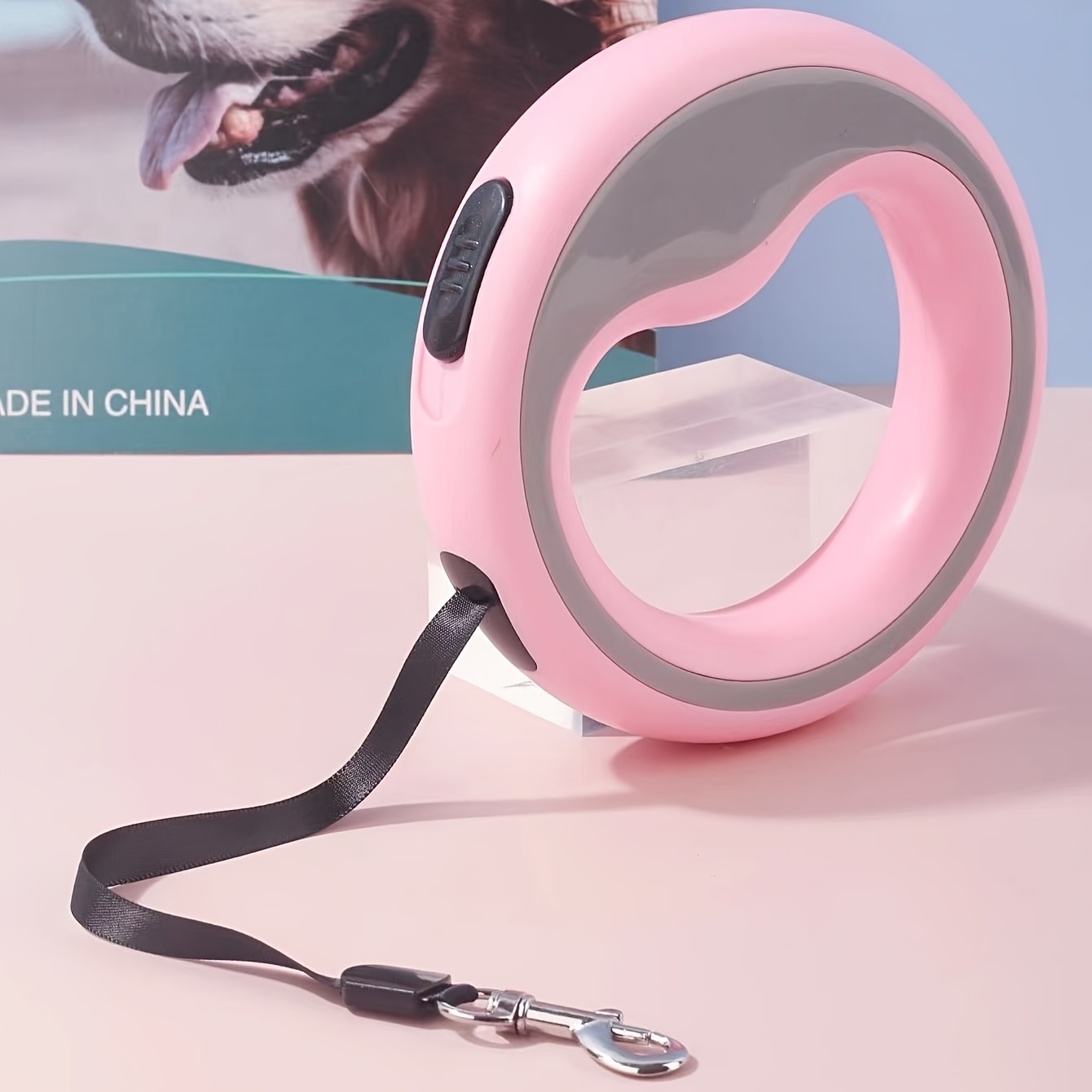 TEMU Anti- Extendable Dog Lead, 98-inch Lead, One-handed Braking, Pause, Lock, Suitable For Outdoor Pets, Without Battery