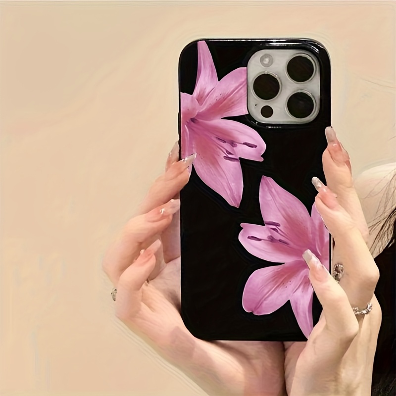 TEMU Phone Case - Icy Gentle Lily , Fresh And Cute, High-quality Scratch-resistant Durable Phone Case, Casual Versatile Practical, Suitable For