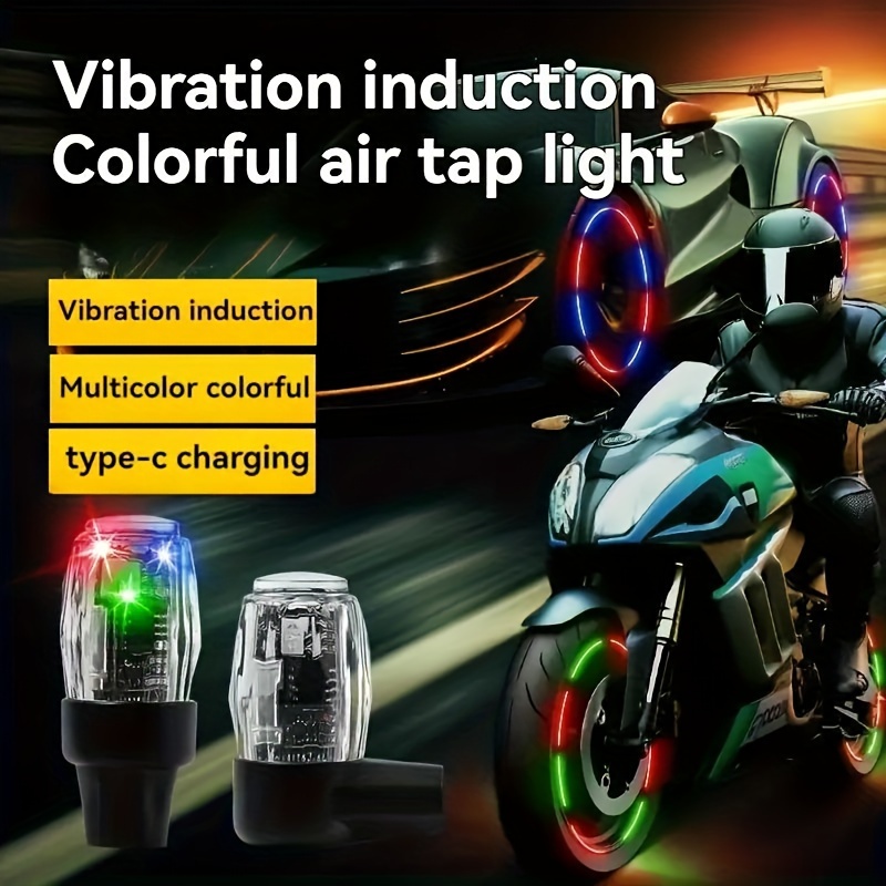 

4pcs Tyre , And Motorbike Tyre Car And Motorbike , Usb Rechargeable , Motorbike -colour Breathing , Car , Universal, Induction,