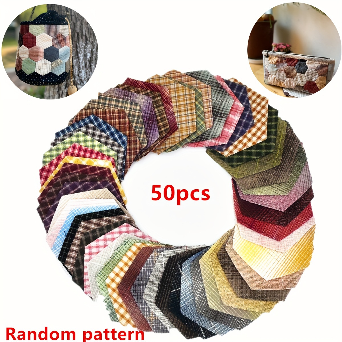 

50pcs Pre-cut , 4cm, Striped Pattern, 100% , , For Diy Crafts, , Patchwork & Quilting