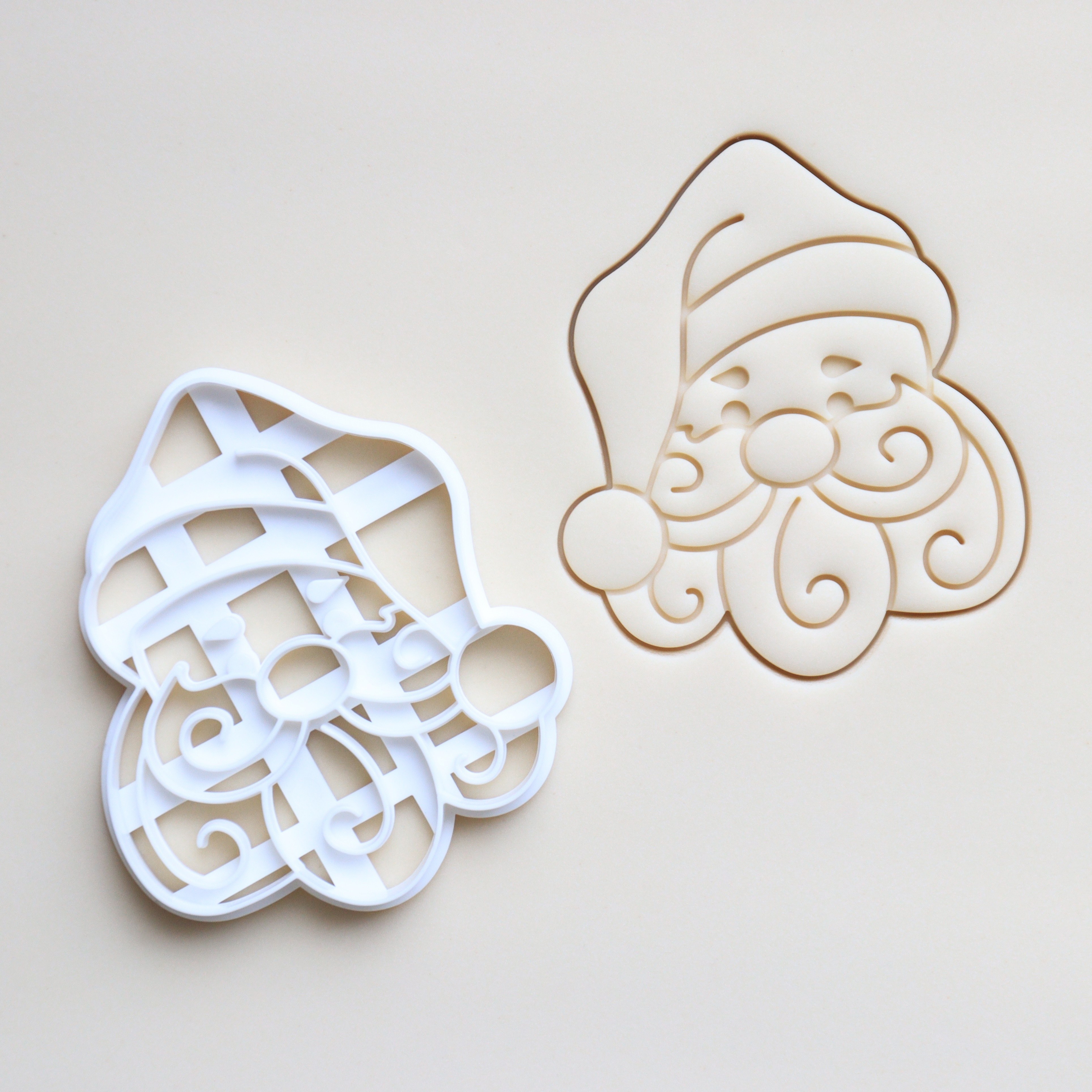 Image of Santa And Cookie Cutters, Fondant And Clay Cutter Set For Christmas Baking - Zizi Brand