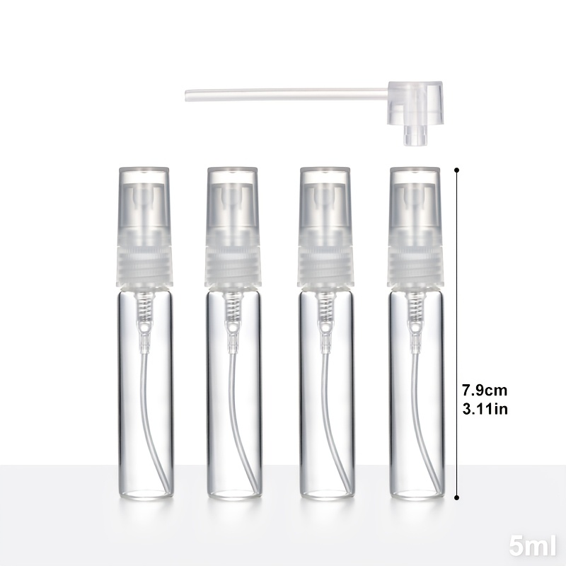 E-shop Tragbare Nachfüllbare Parfüm-Sprühflasche, Glasgehäuse/Plastikpumpe, Mini-Größe, Leicht Kompakt, Leere Parfümflasche, Geeignet für Verschiedene