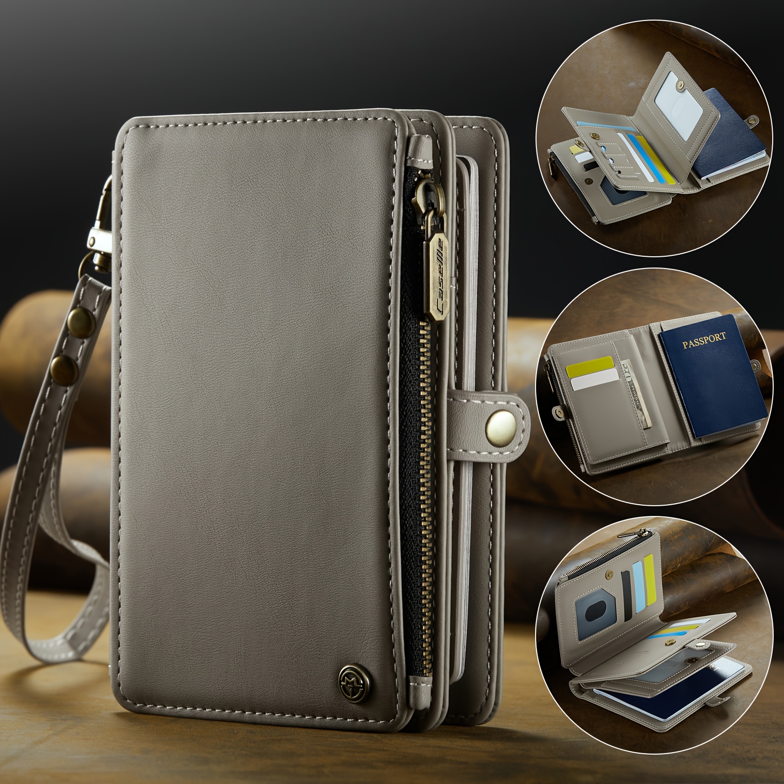 Rfid Blocking Passport Holder Wallet Magnetic Closure