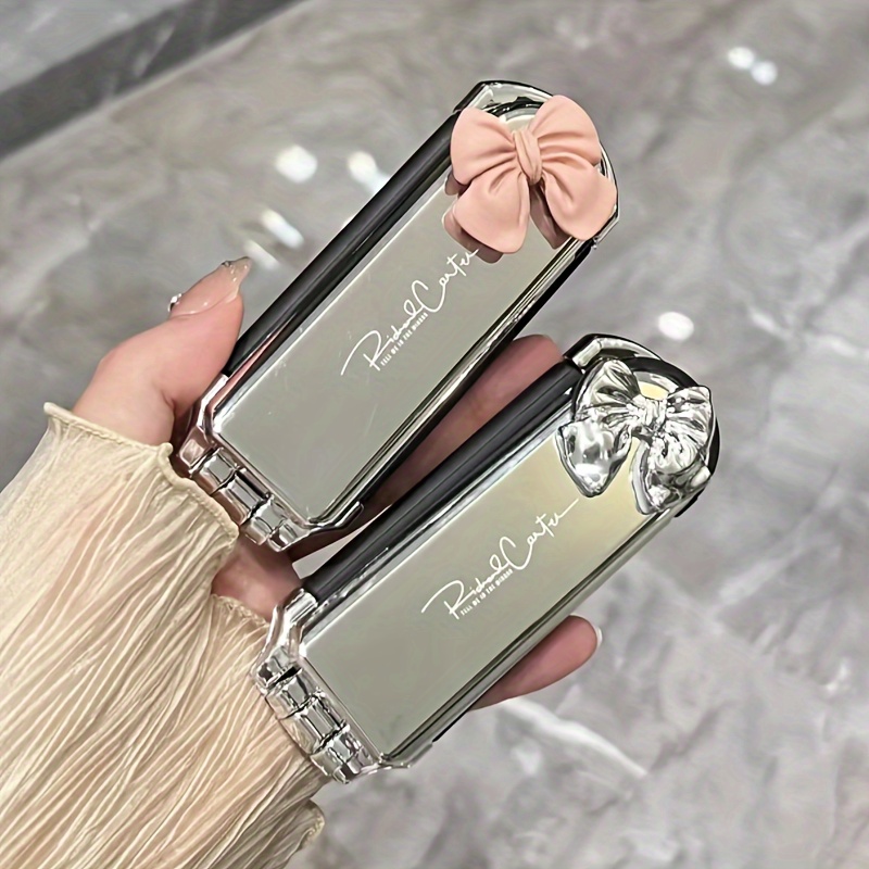 

Portable Folding Hair Comb With Mirror - Compact, Air Cushion Design For Smooth Styling & Scalp Massage - Ideal For Travel