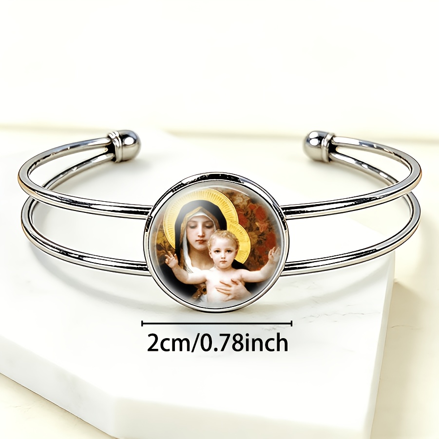Women's Adjustable Bracelet with Round Time Gem Inlay