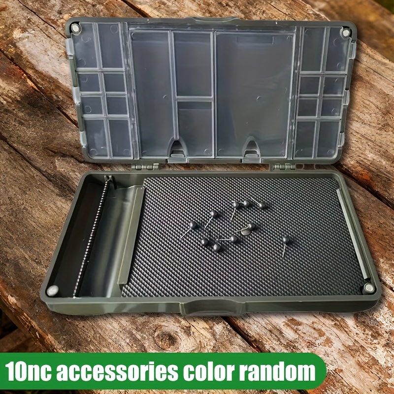 Image of Carp Fishing Rig Box - Abs Multi-functional Waterproof Portable Tackle Box With Multiple Compartments For European-style Fishing Rigs And Additions