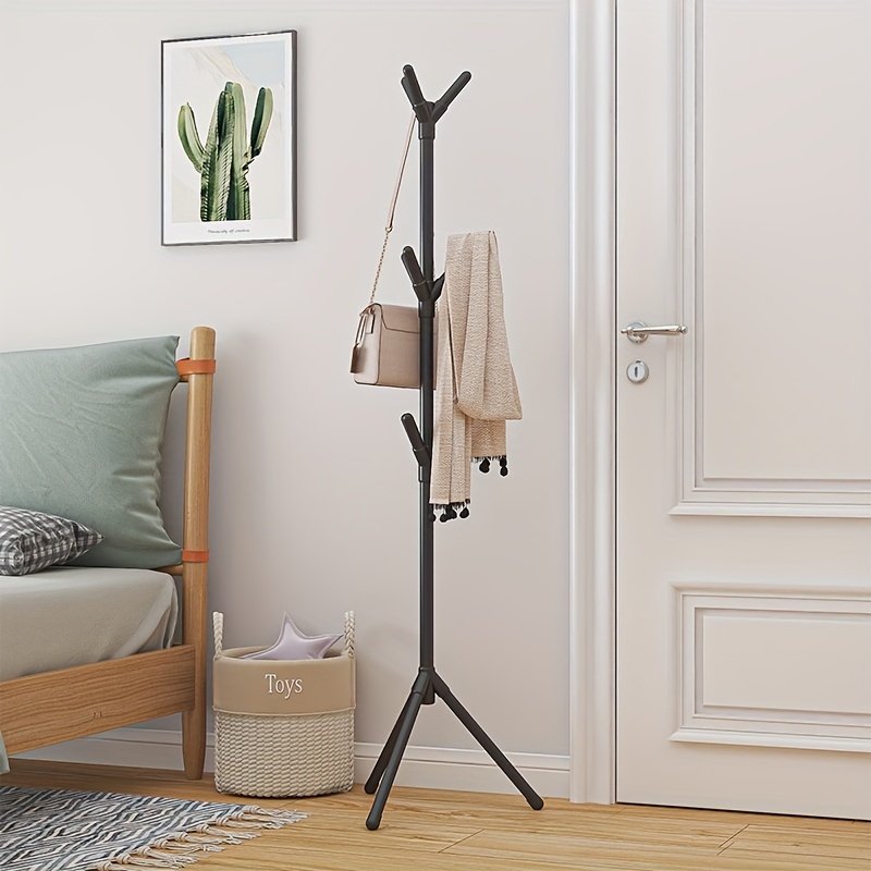 

Easy- Metal Coat Rack - Sleek Floor Standing Design For Entryway, Office, And Bedroom Storage