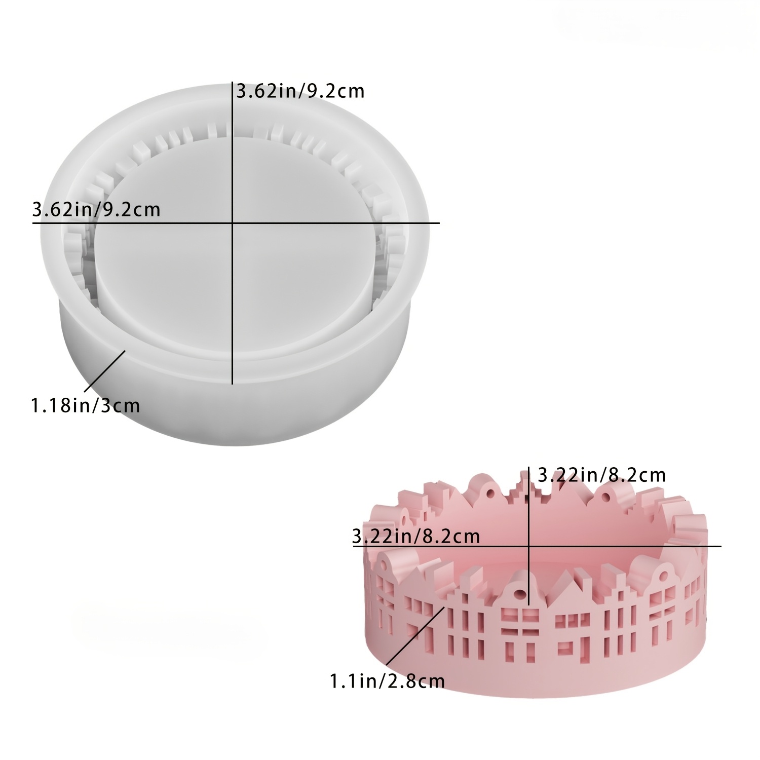 Diy Clay Mold, Hollow House Holder Epoxy Resin Mold, Candle Holder Plaster Cement Clay Mold