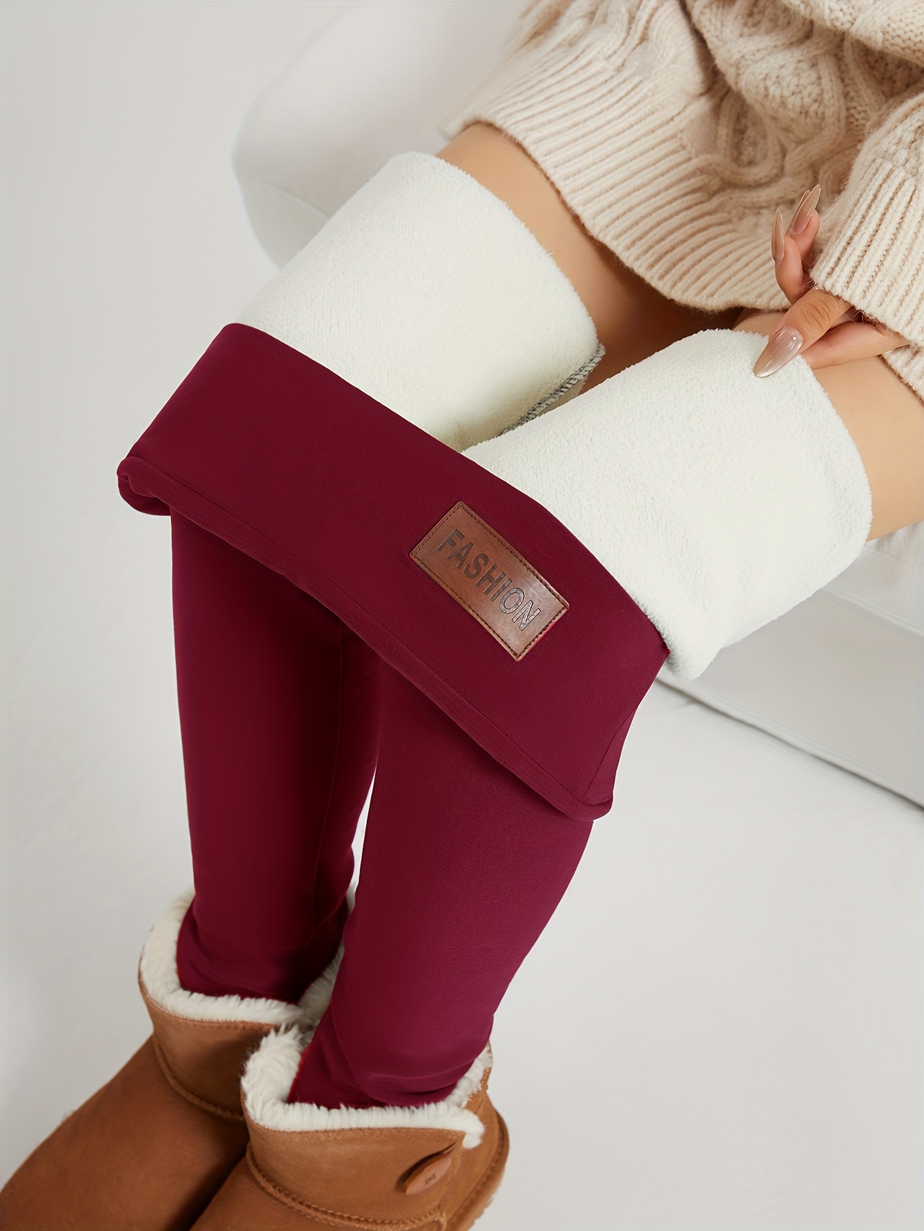 collants en velours taille haute pour femmes, cibles sports dhiver, fitness et yoga - au chaud et confortable pendant lexercice, accessoires de sport Détails du produit 9