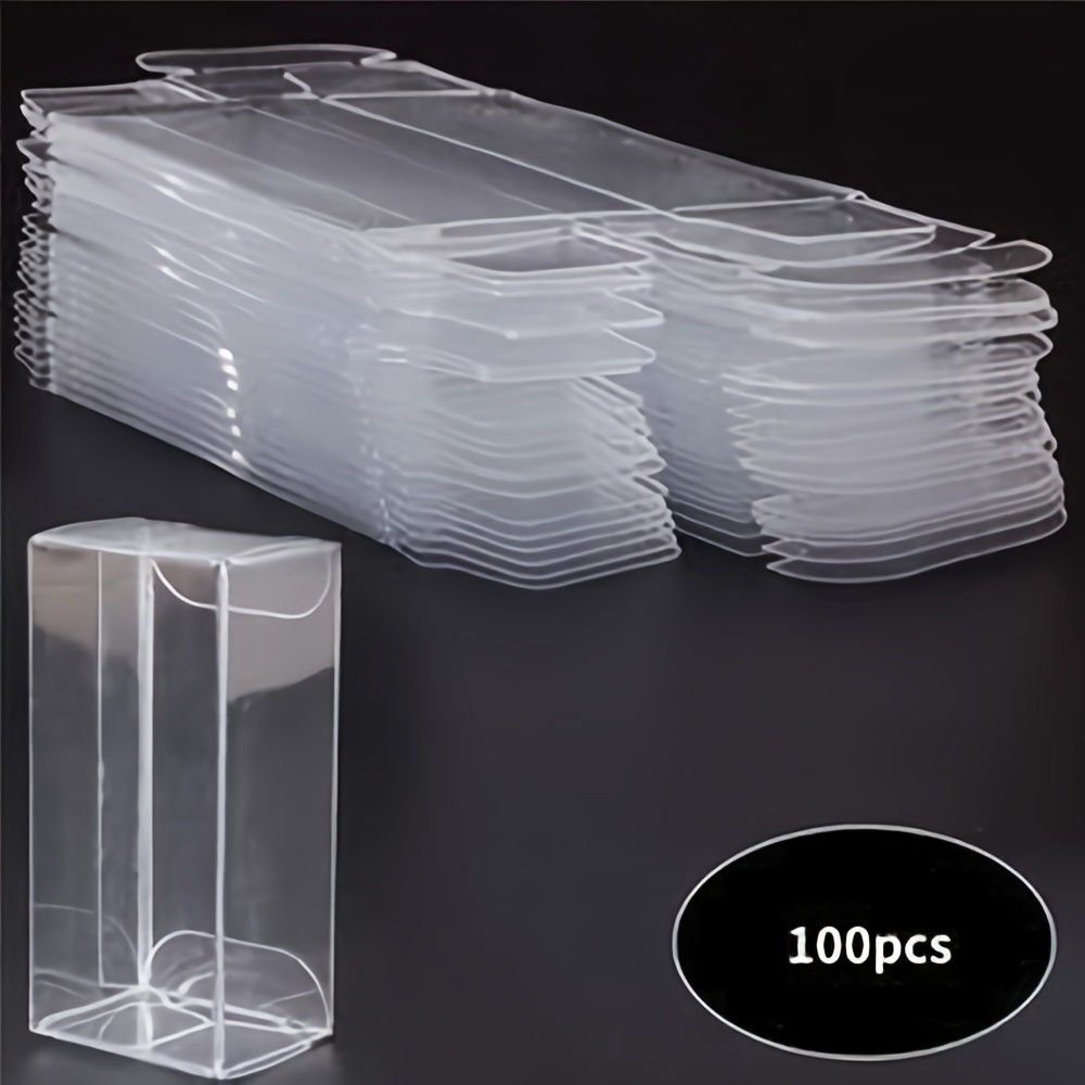 

100pcs Boîtes d' Modèles de Voitures à l'Échelle 1/64 - Vitrines Carrées en PVC Transparentes Objets de & Cadeaux