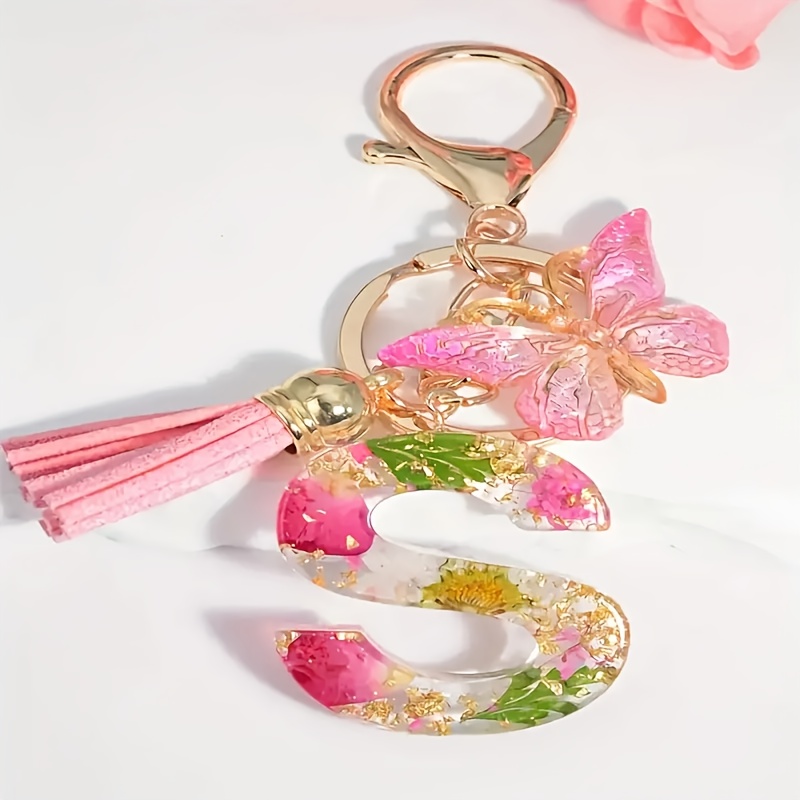1 Pezzo, Carino Portachiavi Di Fiori A Maglia Fatti A Mano Per Donne E Ragazze, Portachiavi A Anello Floreale Tessuto A Mano Ciondolo Per Borsa Con Accessori A Tracolla Chiavi Dell'auto