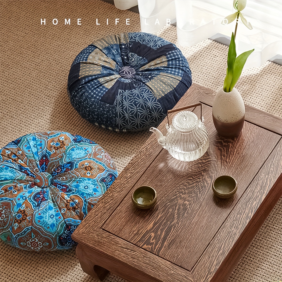 Bohemian Style Thick Round Floor Mat for Home Decor
