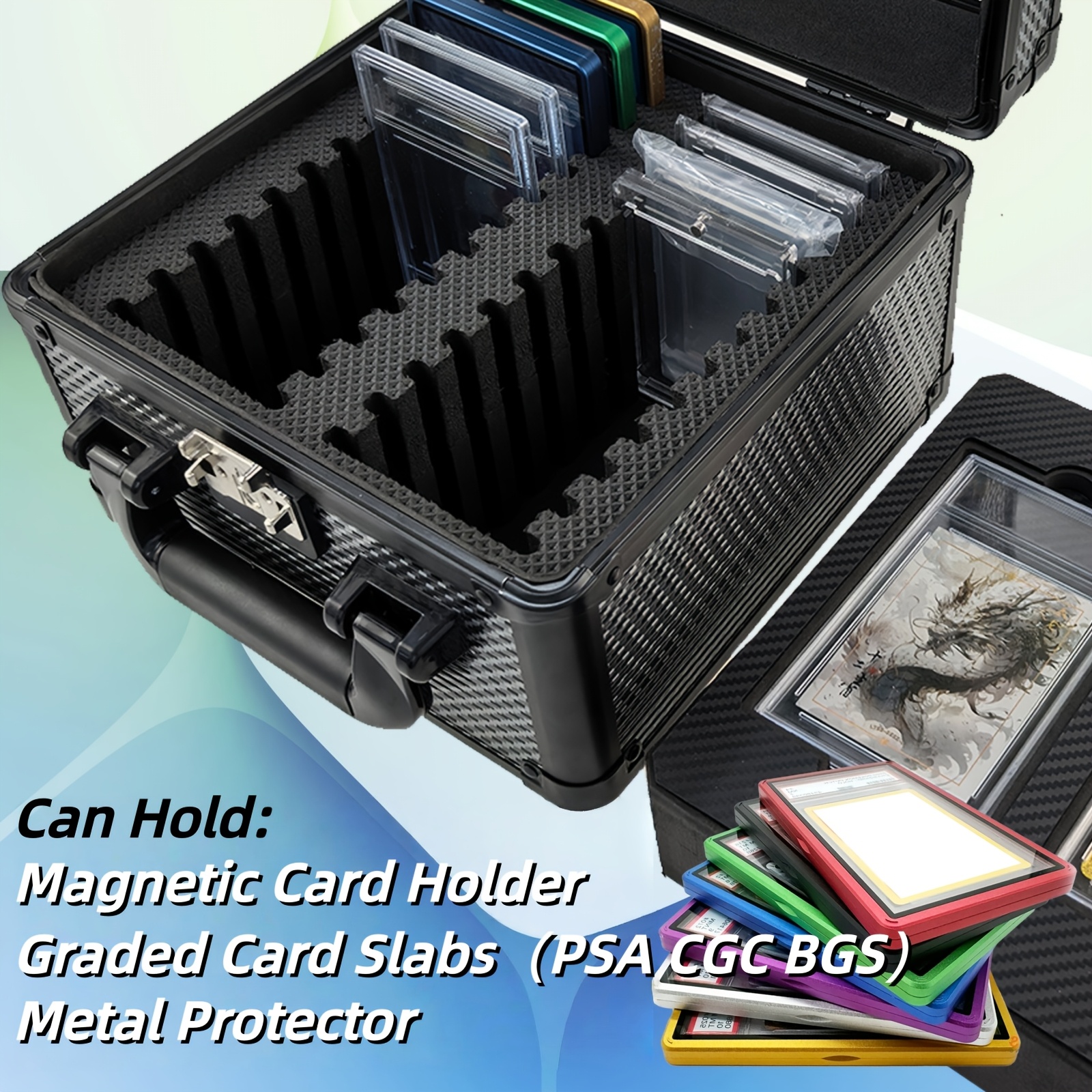 aluminum card display case 34in*22in Silver Show Aluminum,Trading Card Display Case : Sports & Outdoors collector`s shows Locking Portable Jewelry & Trading