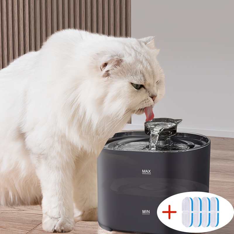 

2.2l Automatic Pet Water Fountain - Usb Powered, Quiet Circulating Drinking Dispenser With 4 Filters