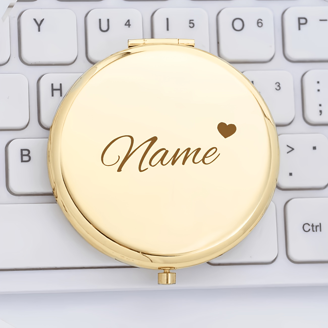 TEMU de maquillage de cœur avec nom/ personnalisable, Cadeau de mariage , Cadeau de fête pour d', Cadeau élégant pour de la mariée, portable