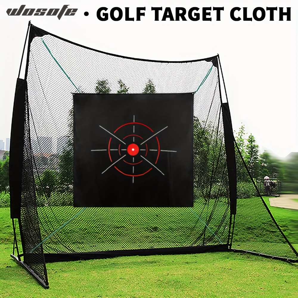 

Wosofe Black Golf Cloth 66x57" - Practice & Swing Training, Includes Hook For Easy Hanging