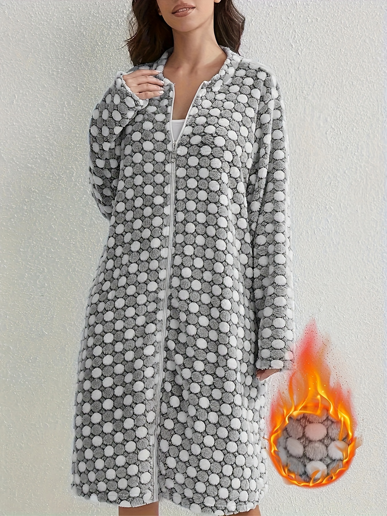 zip up robe sold on Temu United States