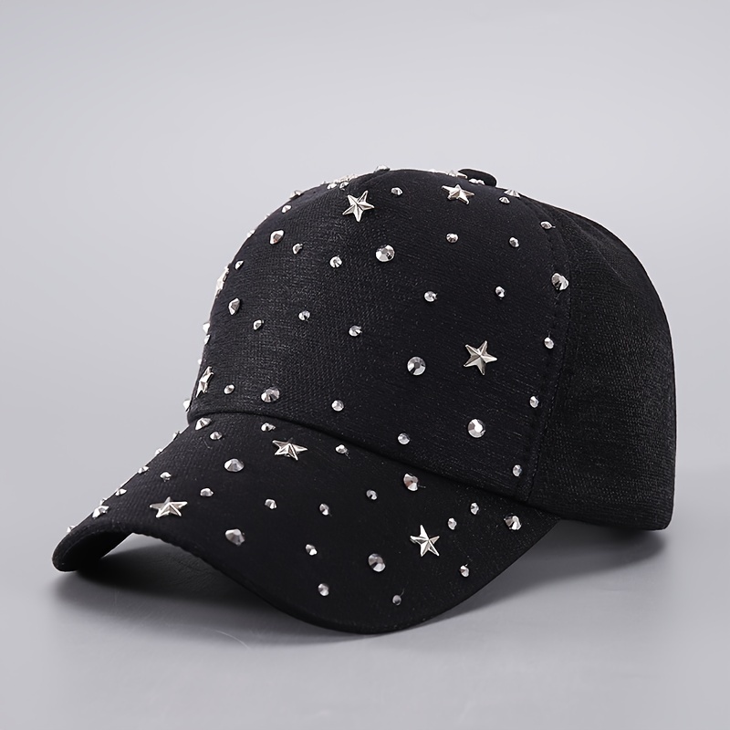 Bling Skull Hat Women Rhinestone Hat Baseball - Temu Canada