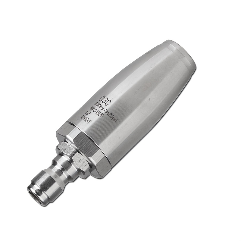 1pc Household High Pressure Washer Turbo Nozzle - 360° Rotating Spray Head, 1/4 Inch Quick Connect, Stainless Steel, For Car & Outdoor High Pressure Cleaning