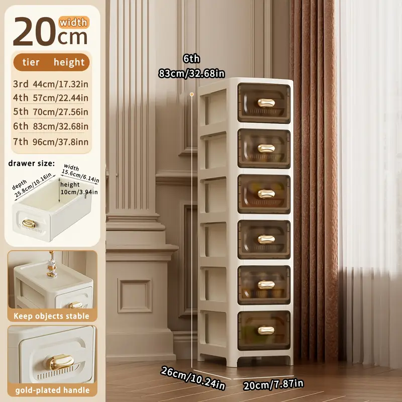 schrank 20 cm lücken – schmale schubladen