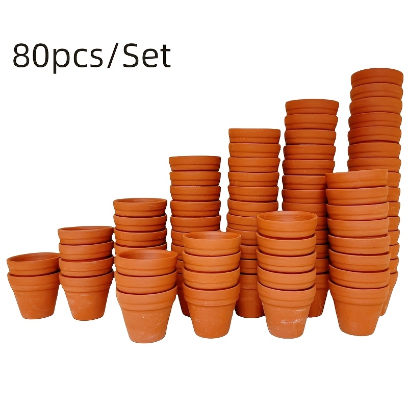 160 100 80 50 30pcs mini terracotta clay pots 1 3 inch bulk - Temu