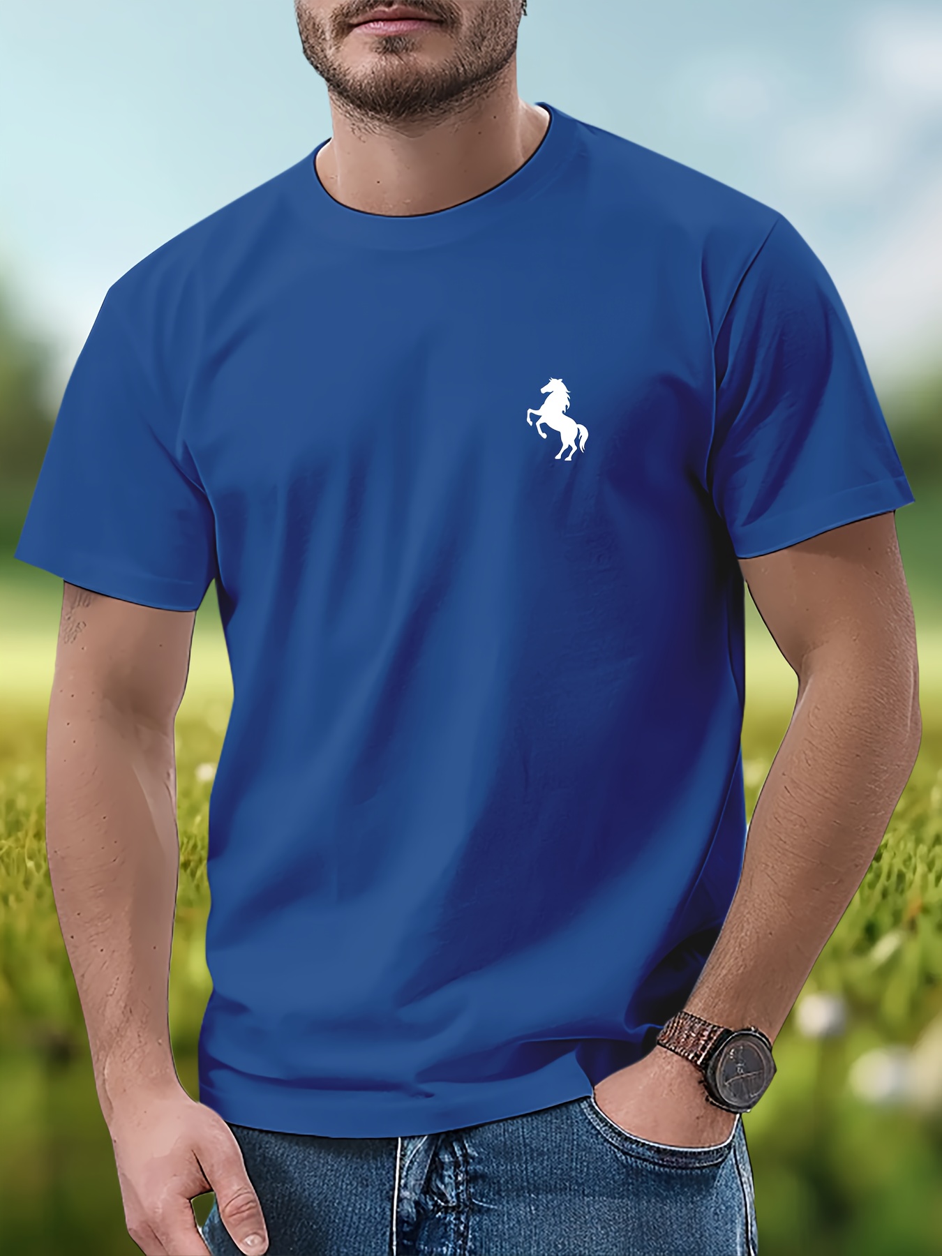 T-shirt in cotone da uomo morbido e comodo per l'estate_voghion.com