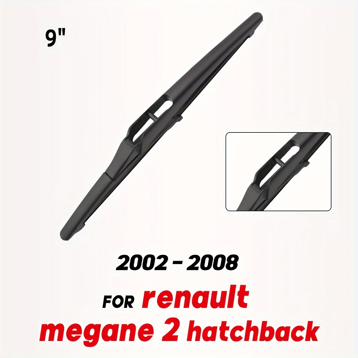 TEMU Spazzola tergicristallo posteriore 9" per Renault Megane MK2 Hatchback 2002-2008 2003 2004 2005 2006 Parabrezza Finestrino posteriore