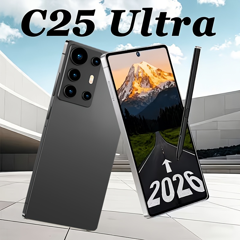 C25 Ultra Unlocked Phone | 6.9-inch Touch Tablet, 6+64gb Storage, Dual Standby, Front And Rear Hd Cameras, Built-, Ultra-long , Includes Headphones, Phone Case, Screen Protector, Type-c Data Cable