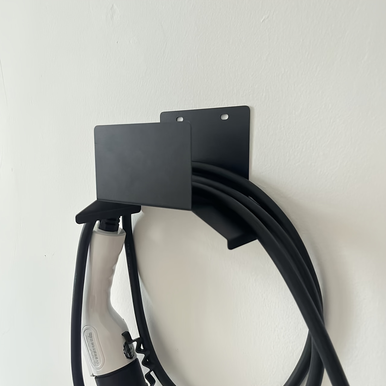 ev charger cable hook wide   wall mount bracket indoor outdoor charging station cable organizer
