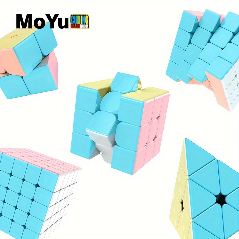 

Moyu Four-in-one/2x2/ 3x3/ 4x4/ 5x5 Macaron Color Series Stickerless Smooth Magic Cube Toys, Educational Toys, Designated Magic Cube Competition Toys, Christmas, Halloween, Thanksgiving Gifts