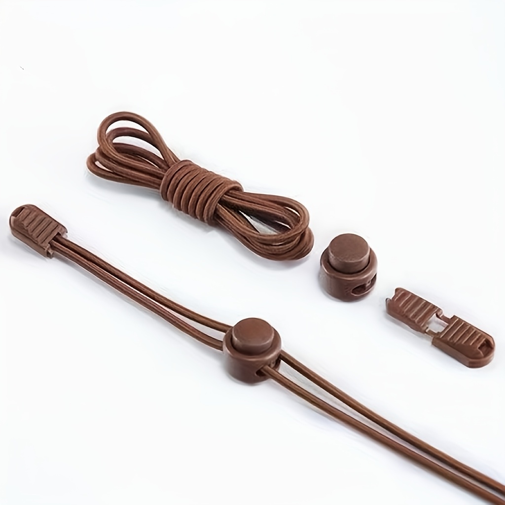 TEMU 1 Pair Of Solid No-tie Shoelaces, Elastic Drawstring Shoelaces, 3mm Rubber Elastic Cord, No-tie Sneaker Laces
