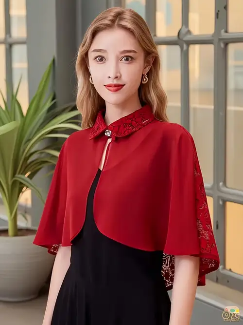 A Stylish * Women'S Cardigan, Featuring a Lightweight Chiffon Lace Overlay * Pairing with a Camisole Dress, Short Cape Cardigan, And Trendy Sleeveless Outerwear A Stylish * Women'S Cardigan, Featuring a Lightweight Chiffon Lace Overlay * Pairing with a Camisole Dress, Short Cape Cardigan, And Trendy Sleeveless Outerwear