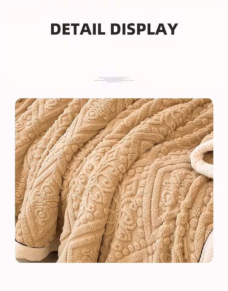 ultra soft thick flannel throw blanket cozy warm versatile for bed pink with tassels machine washable cozy blanket design puffy christmas gift style occasion theme Product details 6