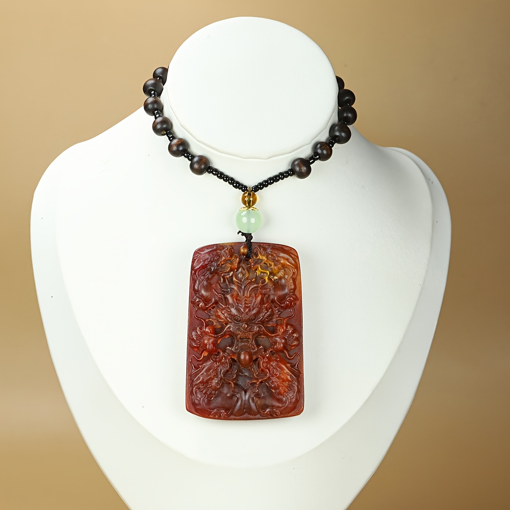 Ambergris Gray Dragon Brand Pendant Necklace, Unisex Charm