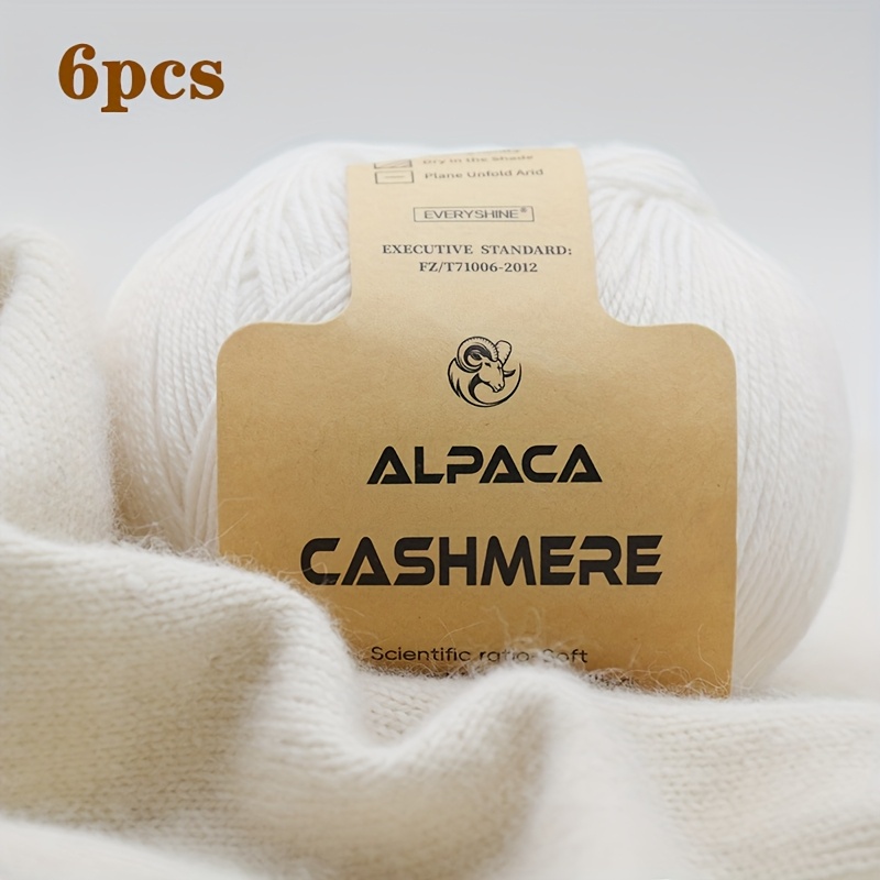 TEMU 6pcs Cashmere Alpaca Wool Yarn - Ideal For Knitting & Crocheting - Sweaters, Cardigans, Jackets, Shawls, Scarves, Hats, And Other Spring And