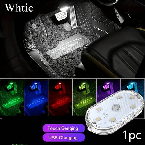 1pc 4pcs universal fit usb rechargeable led car floor sensitive 36v operating voltage compatible with american car series for vehicles trucks