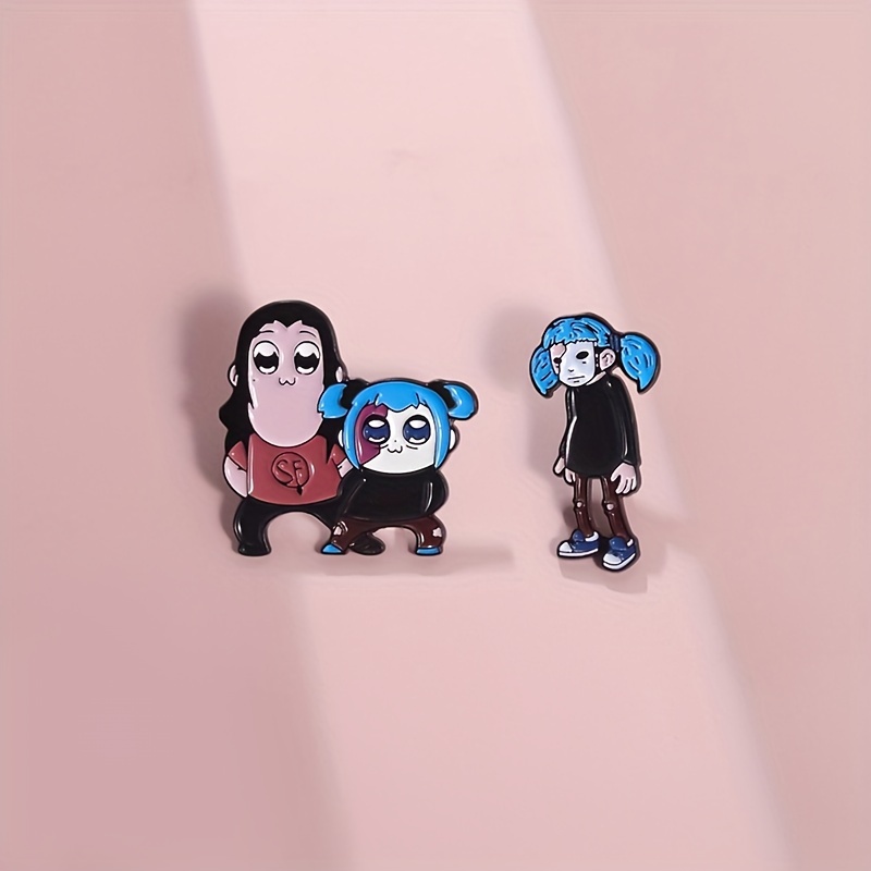 

1pc/2pcs Cute Cartoon Face Game Enamel Pin, Adventure Gaming Theme Metal Brooches, Backpack And Clothing Accessories, Gift Items