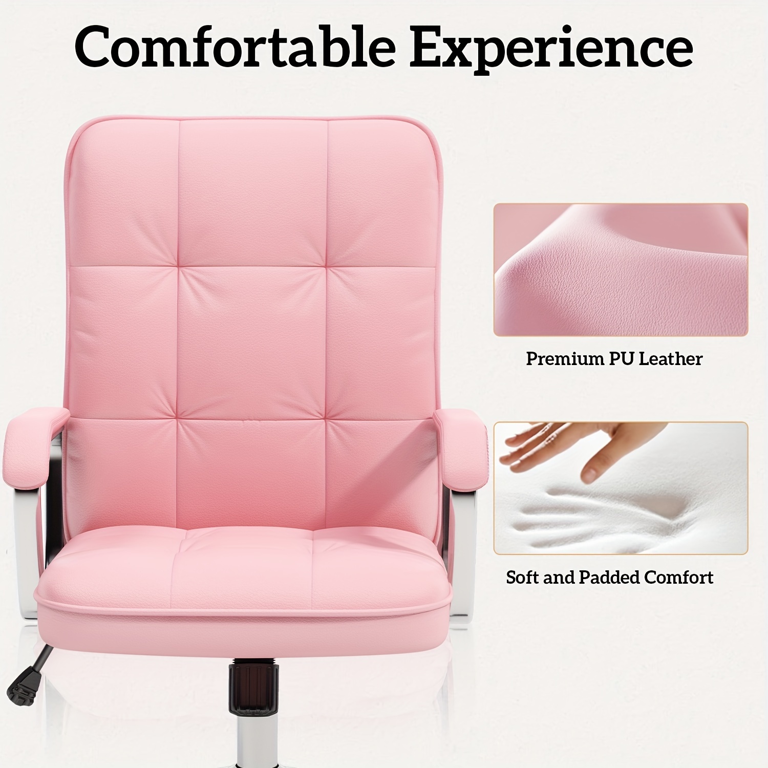 Home Office Desk Chair Swivel Computer Desk Chair Wheels Temu