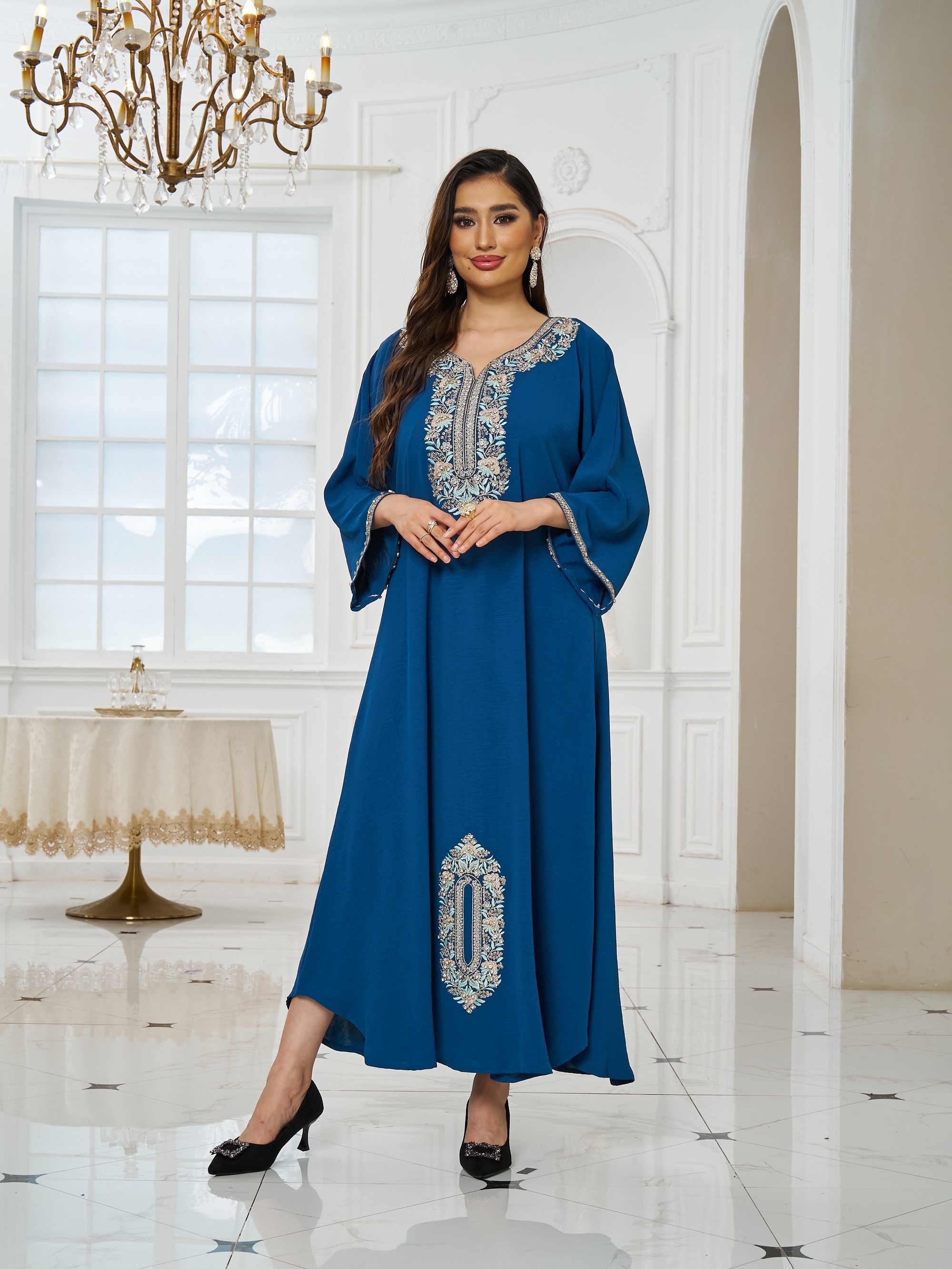 chinese dress ladies Wraith of East Women's Muslim Maxi Dress Kaftan Abaya Islamic Arabian  Clothing Lace Top Round Neck Party Gown Jilbab Robe (Pink, XL) at Amazon  Women's Clothing store main image 0