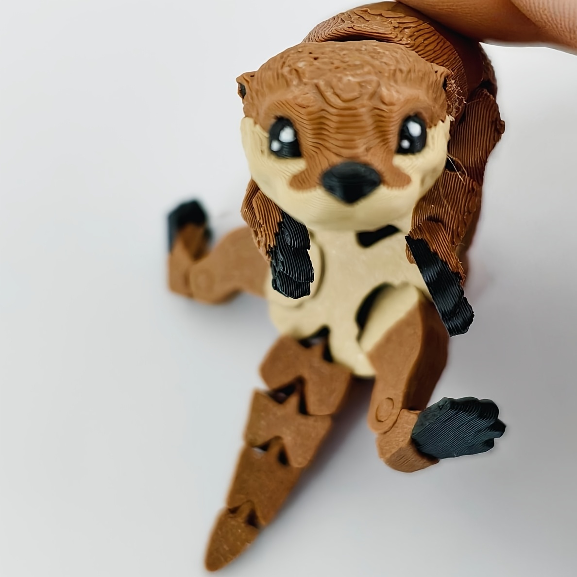 Image of 1/2pcs 3d Printed Statue, Beaver Figurine With Movable Hinges, Suitable For Under 3 Years Old