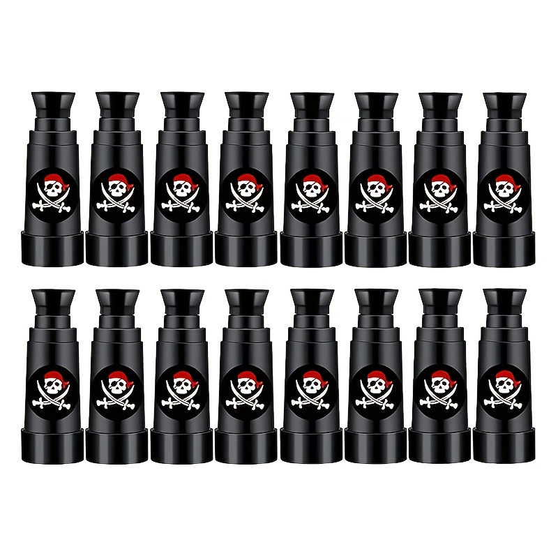 Image of 16pcs Of Pirate Photo Props Suit, Plastic Mini Folding Binoculars, Suitable For Halloween Costumes, Pirate Birthday Parties, Role-playing Games, Theme Decorations-add Fun And With