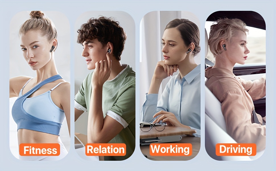 [V5.3 Bluetooth Earbuds] Bluetooth Ear Buds V5.3 with LED Display | 40H Playtime, HiFi Stereo Sound, In-Ear Earphones with Microphone for Android iOS (Black)