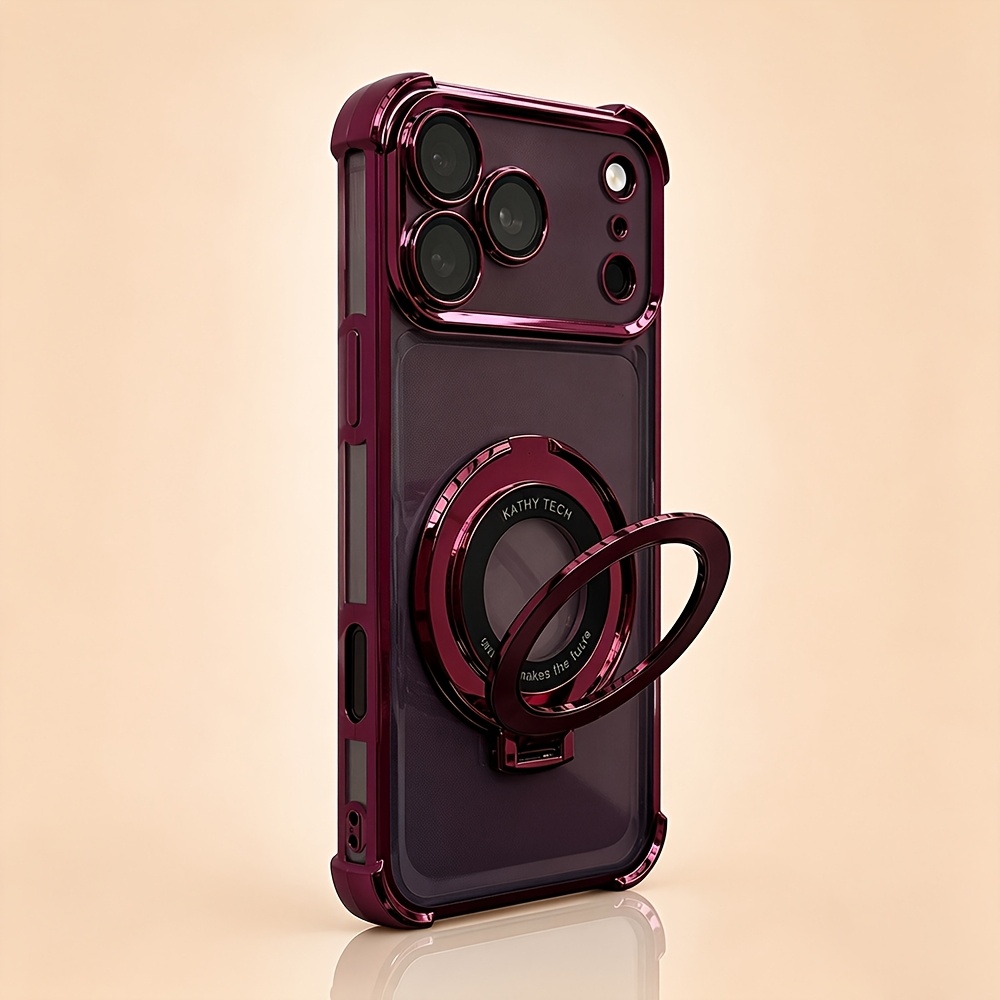TEMU Phone Case - Luxury Magnetic Electroplated Transparent Wireless Charging Phone Case, Suitable For Iphone 11/12/13/14/15/16/17/18 Ultra Pro Air,